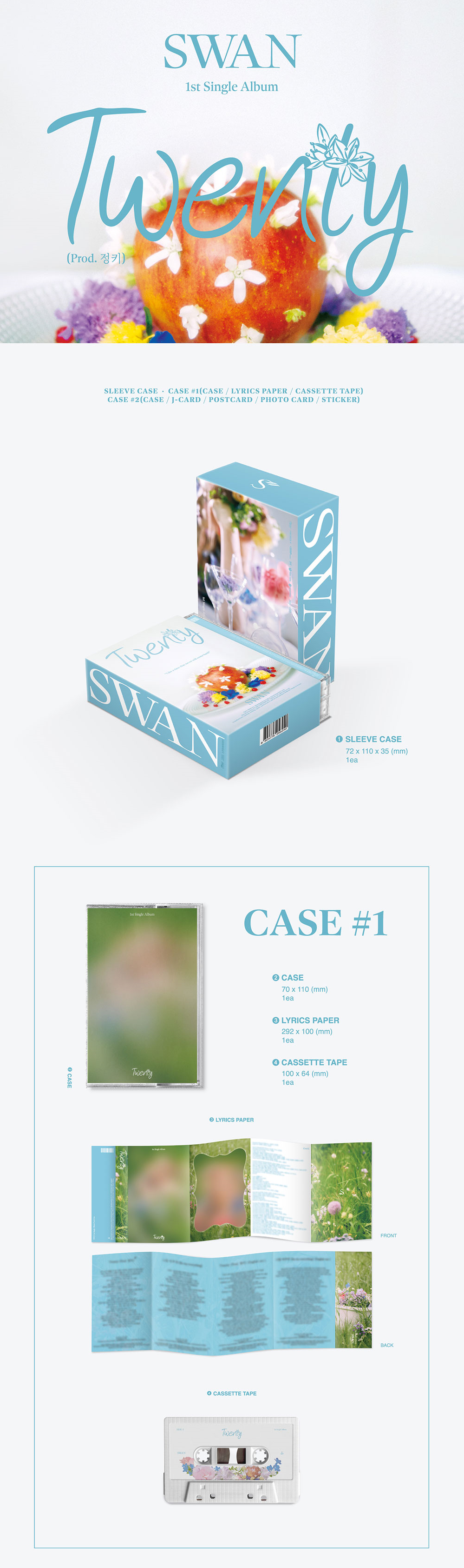 Purple Kiss Swan 1st Single Album - Twenty