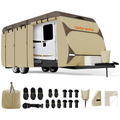 Umbrauto RV Cover,7 Layers Travel Trailer Cover, Waterproof Camper Cover,Khaki