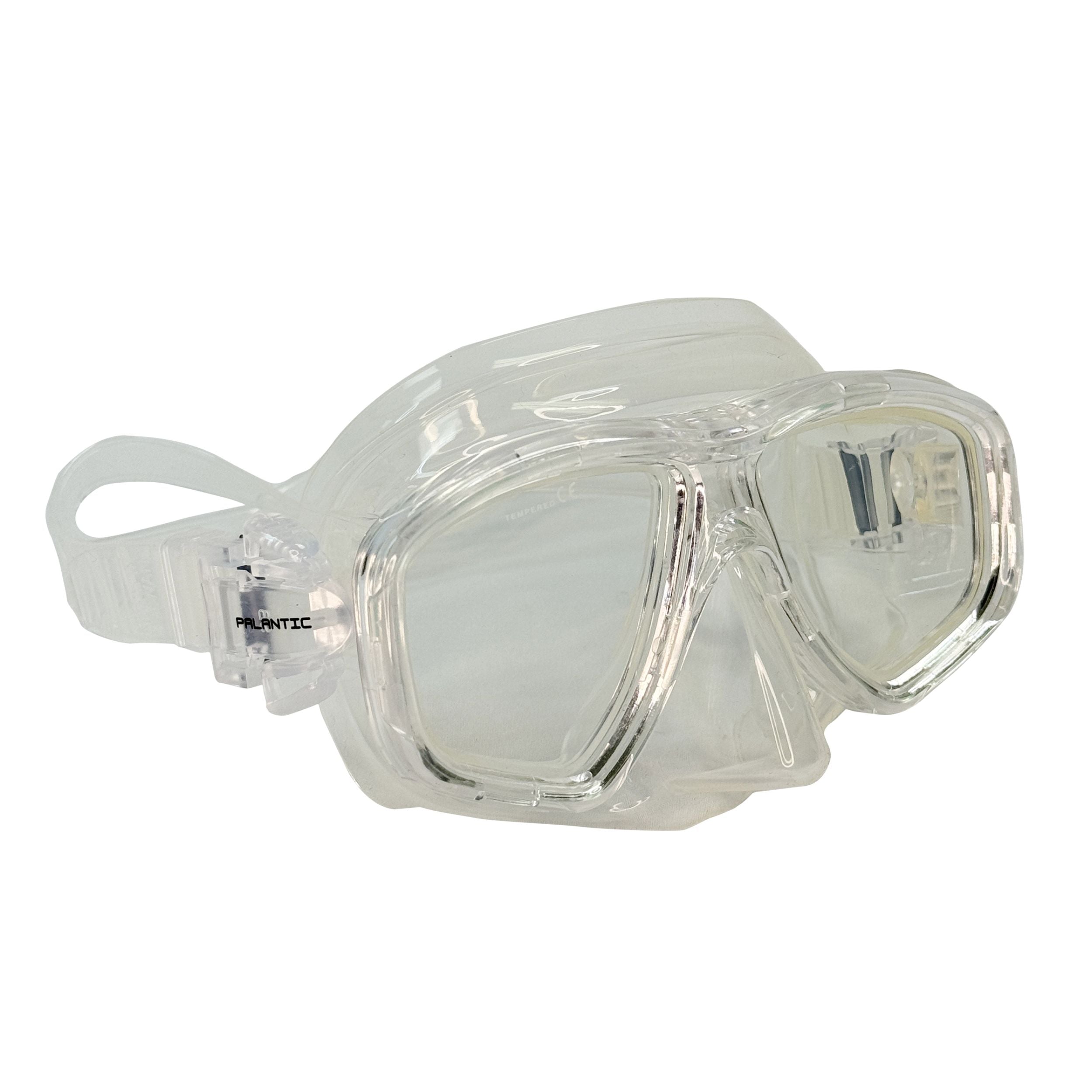Palantic M36 Clear/Clear Silicone RX Farsighted Gauge Reader Lenses Dive/Snorkeling Mask