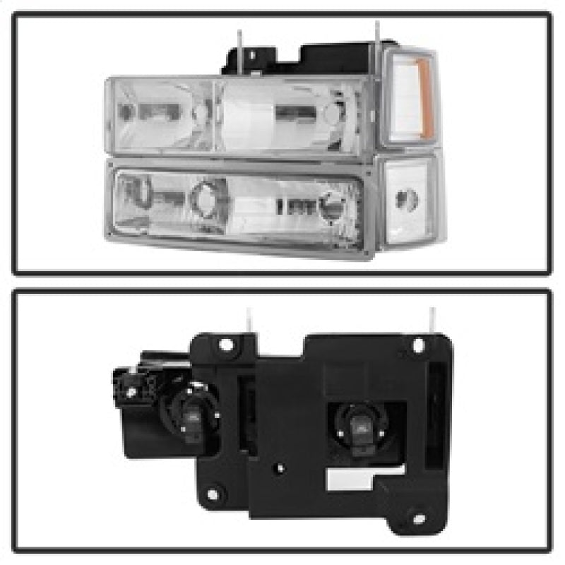 SPYDER Xtune Chevy Suburban 94-98 Headlights w/ Corner & Parking Lights 8pcs Chrome HD-JH-CCK88-AM-C-SET 5069535