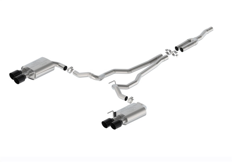 Ford Racing 2024 Mustang 2.3L Sport Non-Active Cat-Back Exhaust w/GT Valance - Black Tip M-5200-M2SBV