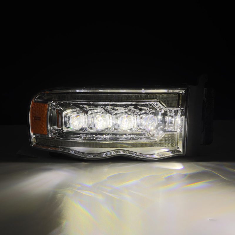 AlphaRex 02-05 Dodge Ram 1500 NOVA LED Proj Headlights Plank Style Chrome w/Activ Light/Seq Signal 880565 *Discontinued