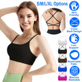 Cross Back Padded Sports Bra with Removable Pads