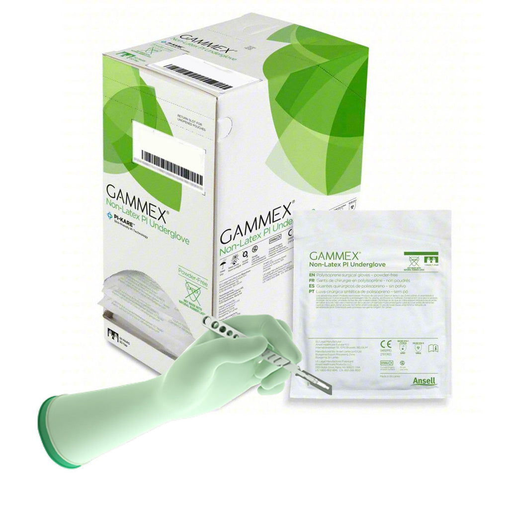 Gammex® Non-Latex PI Polyisoprene Surgical Underglove, Size 6.5, Green 20687265