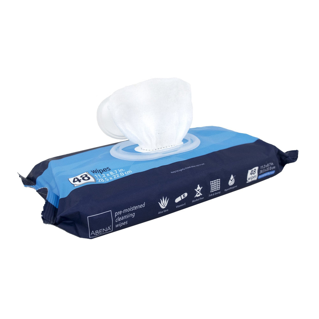 Abena® Scented Pre-Moistened Cleansing Wipes, Soft Pack 3775