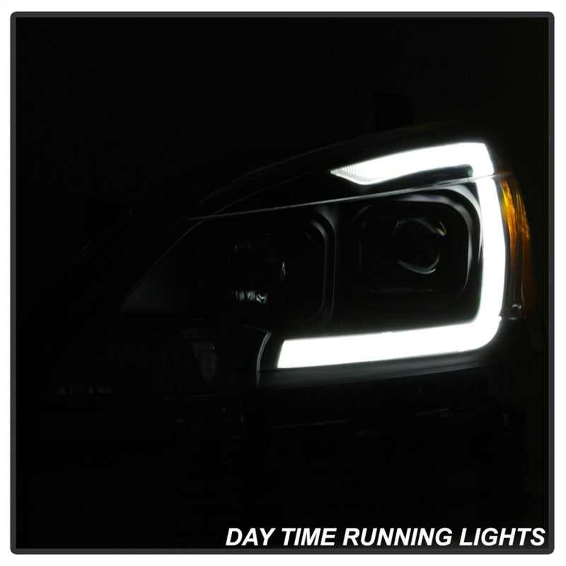 SPYDER xTune 13-15 Nissan Sentra DRL LED Light Bar Halogen Projector Headlights - Black (PRO-JH-NS13-LB-BK) 9042966