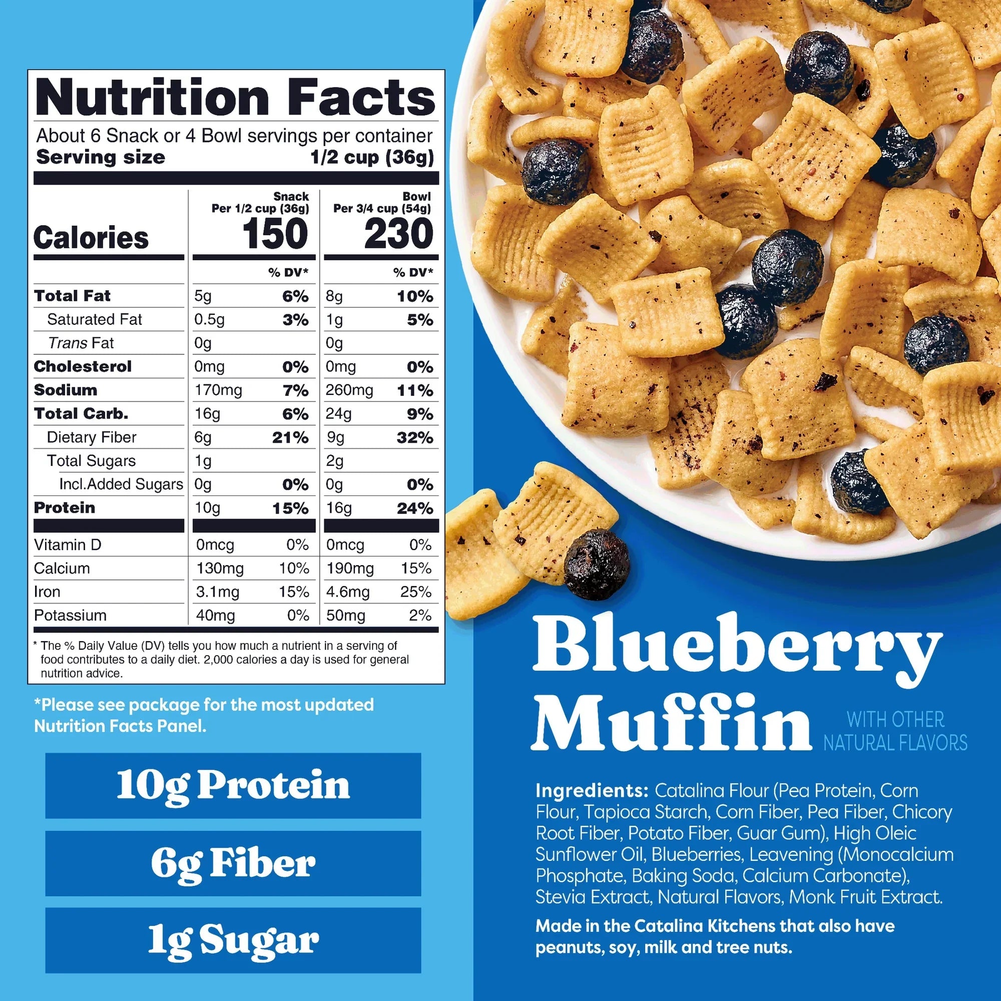 Catalina Crunch Blueberry Muffin Keto Cereal, 8 oz. (Pack of 6)