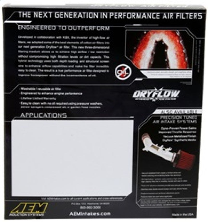 AEM Induction AEM 16-18 Acura ILX L4-2.4L F/l DryFlow Air Filter 28-50035