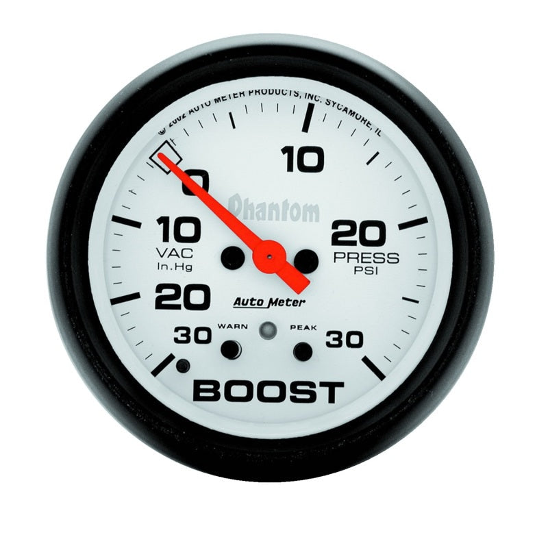 AutoMeter Gauge Vac/Boost 2-5/8in. 30Inhg-30PSI Digital Stepper Motor Phantom 5877