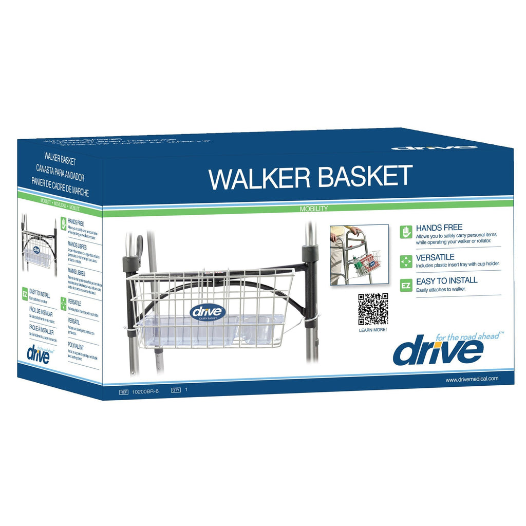 drive™ Walker Basket, Aluminum, Plastic Insert Included 10200B