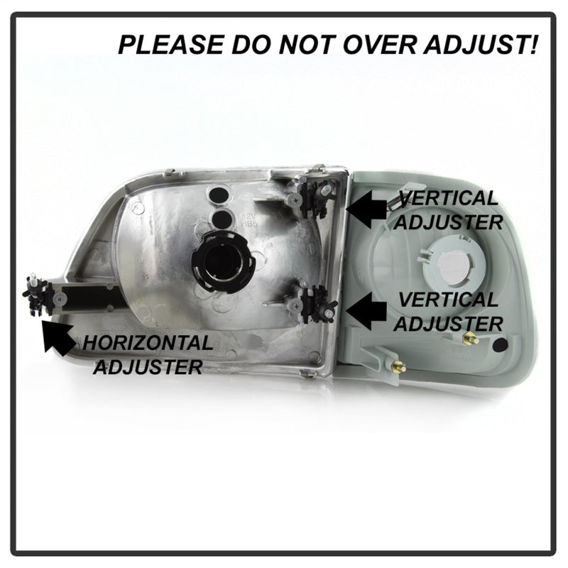 SPYDER xTune 97-03 Ford F-150 4pc OEM Style Headlights w/Corner - Chrome (HD-JH-FF15097-L-SET-C) 9042645