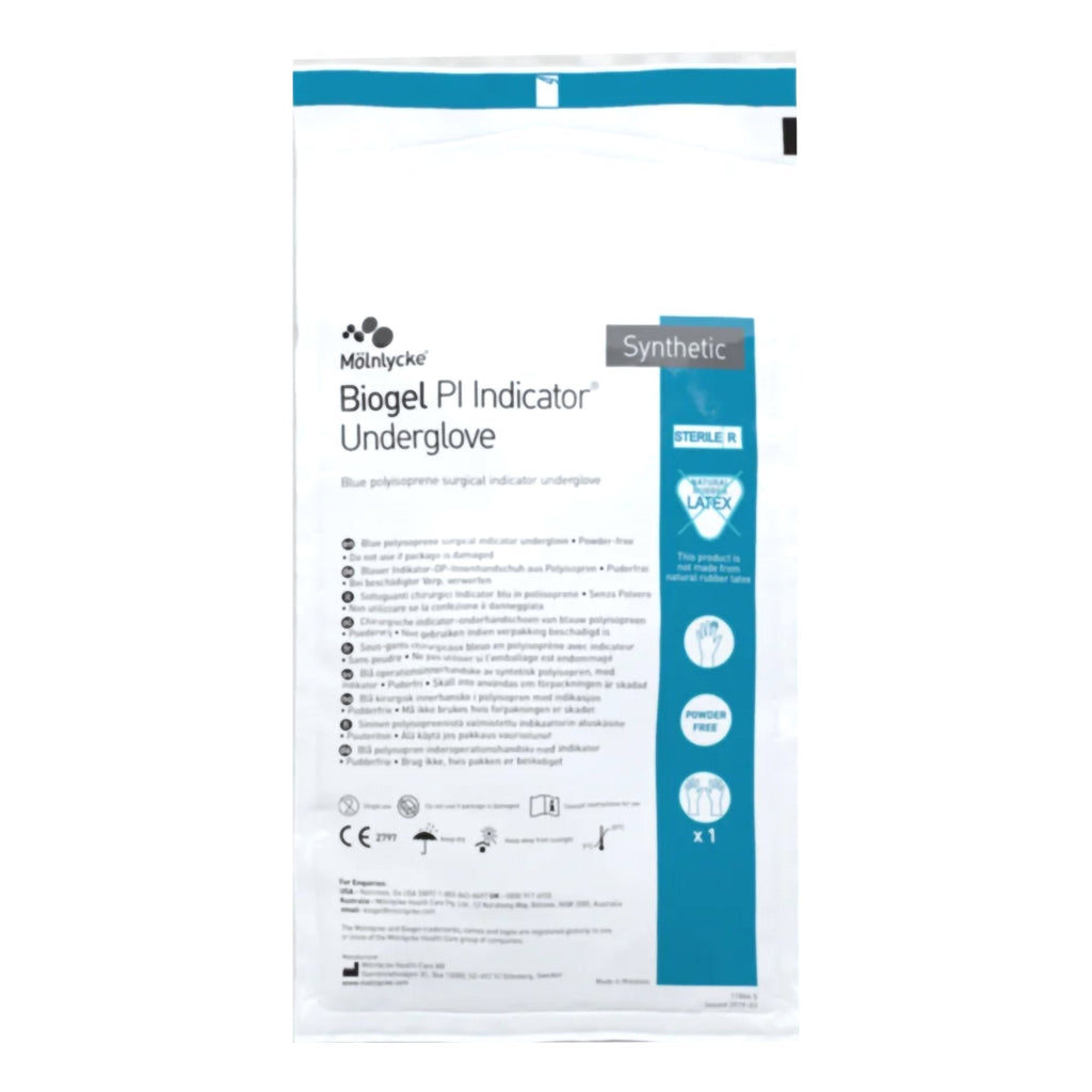 Biogel® PI Indicator Underglove™ Polyisoprene Surgical Underglove, Size 6, Blue 41660