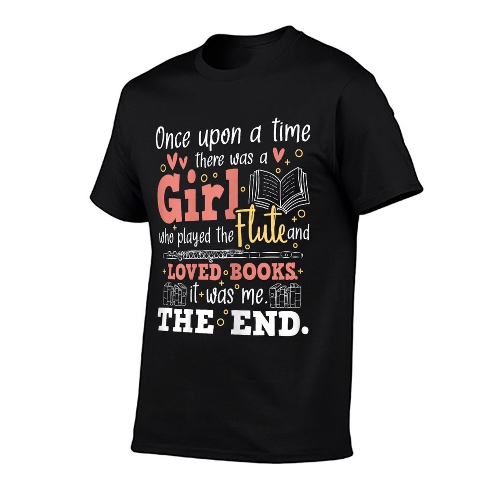 Flute Player Book Lover Flutist Marching Band Musician  Classic T-Shirt