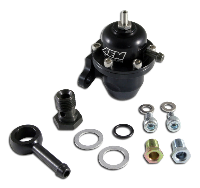 AEM Electronics Fuel Pressure Regulator Black Honda Acura