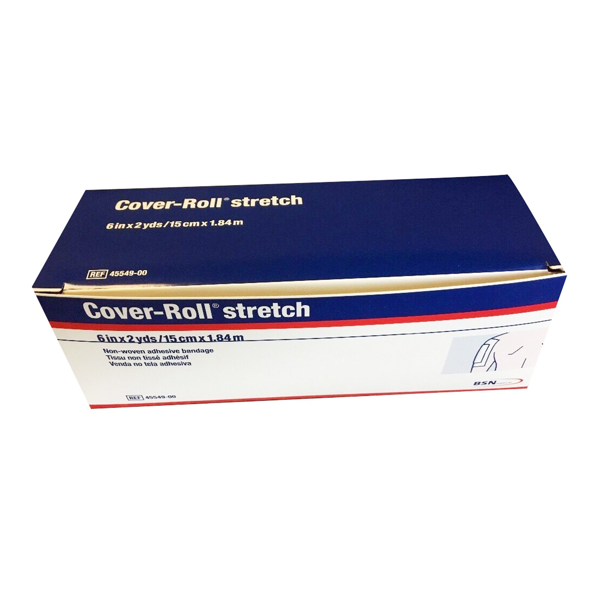 Cover-Roll® Stretch Dressing Retention Tape with Liner, 6 Inch x 2 Yard, White 45549