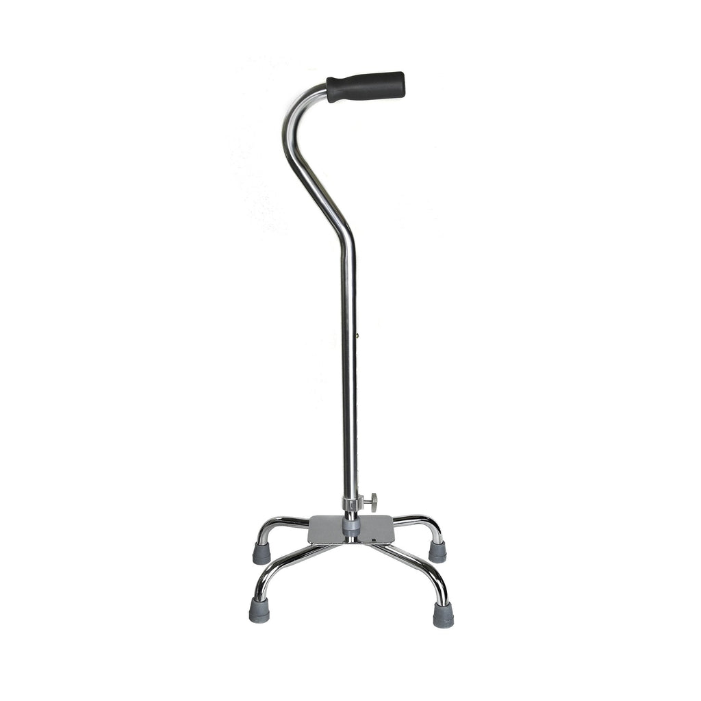 McKesson Steel Chrome Offset Quad Cane, 29 – 37½ Inch 146-10300-4