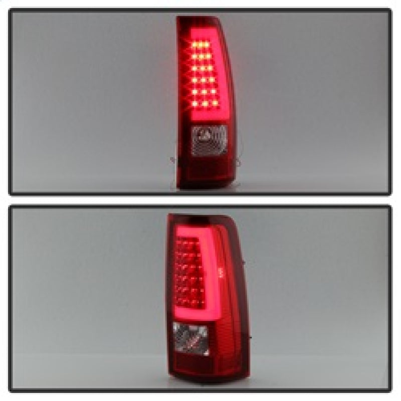 SPYDER xTune Chevy Silverado 1500/2500/3500 99-02 / Version 3 Tail Lights Red Clear ALT-ON-CS99V3-LBLED-RC 9038792
