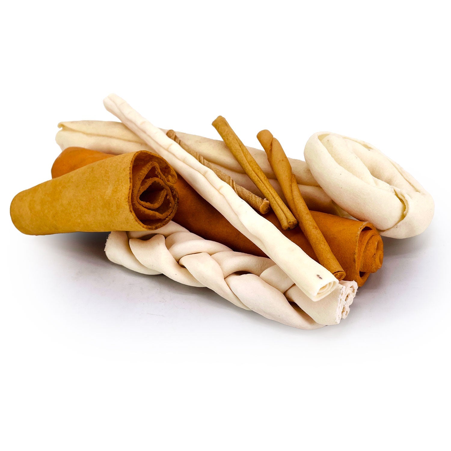 ValueBull USA Beef Rawhide, Varied Mix of Fun Shapes for Dogs, 2 Pound