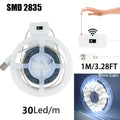 1M (3.3ft) USB LED Motion Sensor Night Light Strip – Warm White Dimmable Hand - Sweep TV Backlight & Kitchen Closet - PhishStones Products
