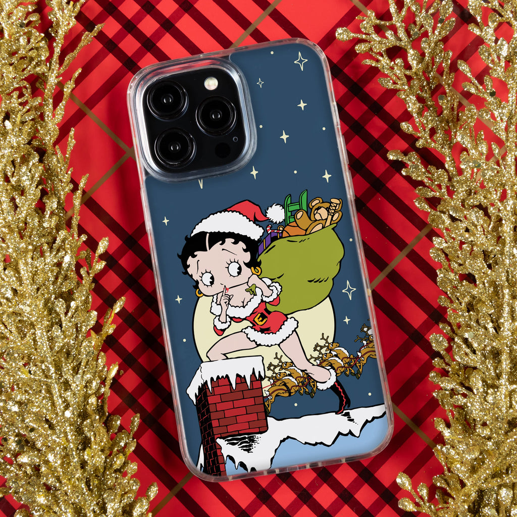 Betty Boop Happy Holidays HD Apple iPhone 14 Series Mag-Safe Phone Case
