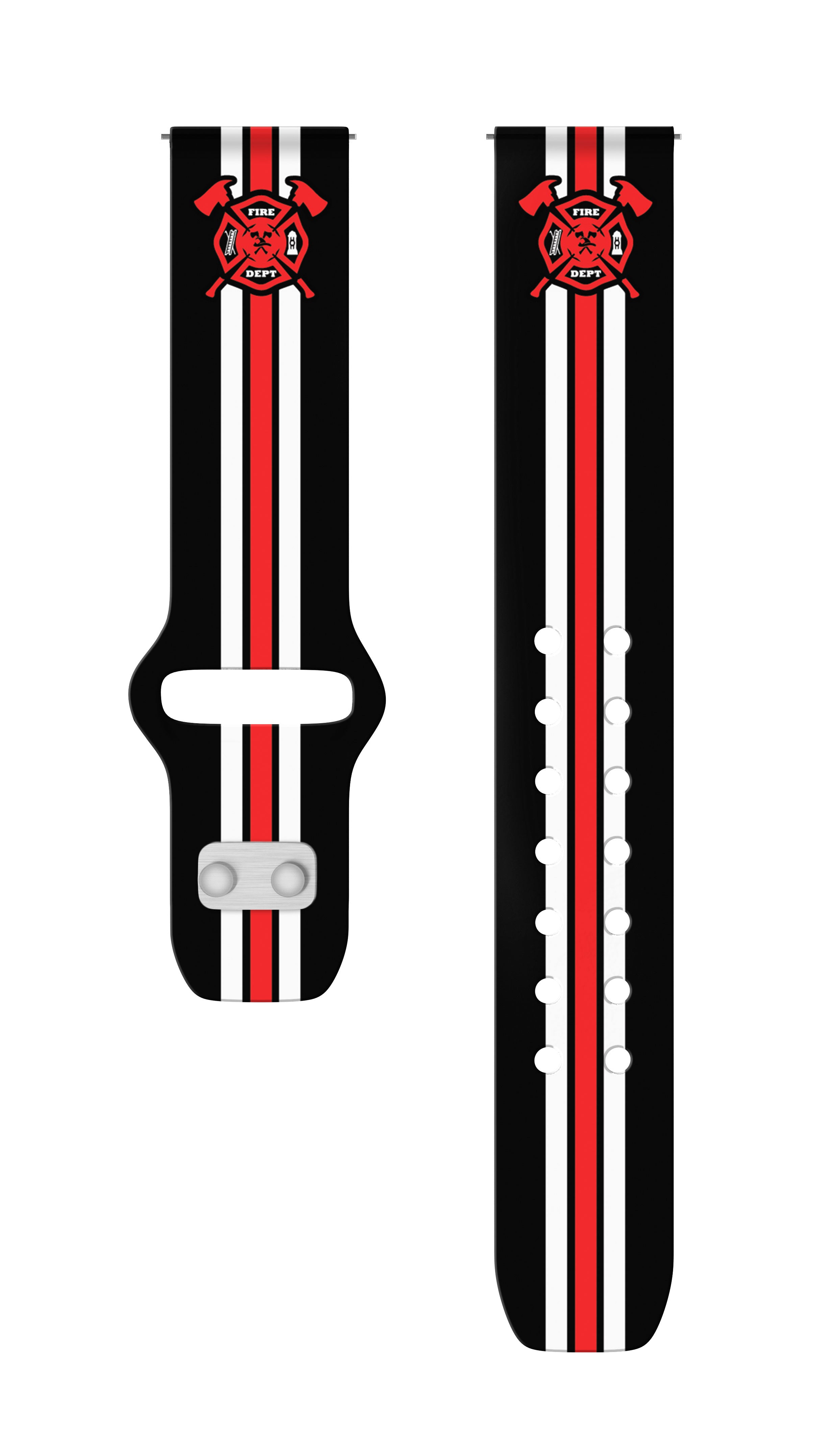 FireFighter First Responder HD  Watchband for Samsung, Garmin, Fossil, and More for Samsung, Garmin, Fossil, and More