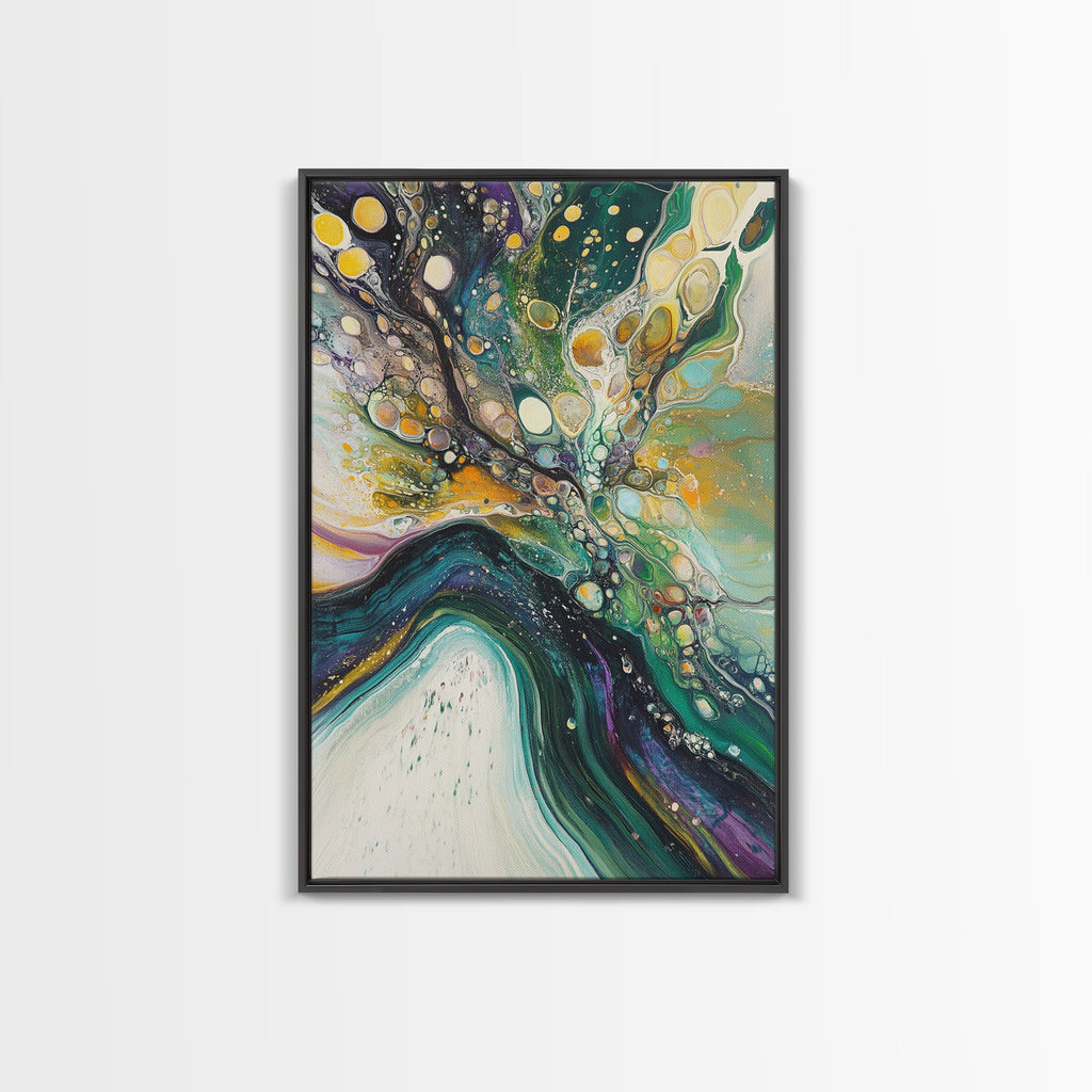 Abstract Swirling Colors Canvas Print Modern Fluid Art, Boho Home Decor, Living Room Accent, Unique Gift, Office Wall Art