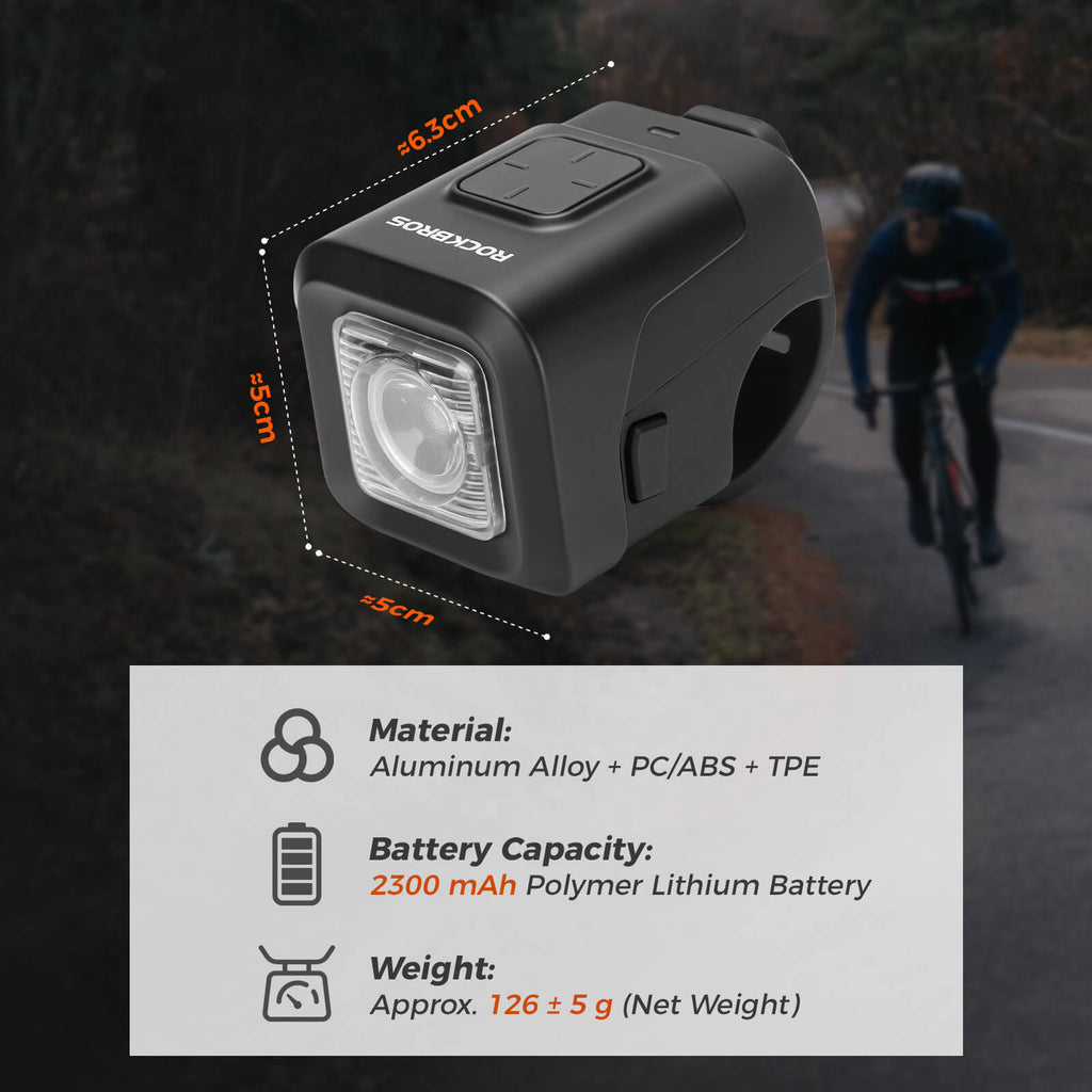 2-in-1 Bike Horn & Front Light - 450lm