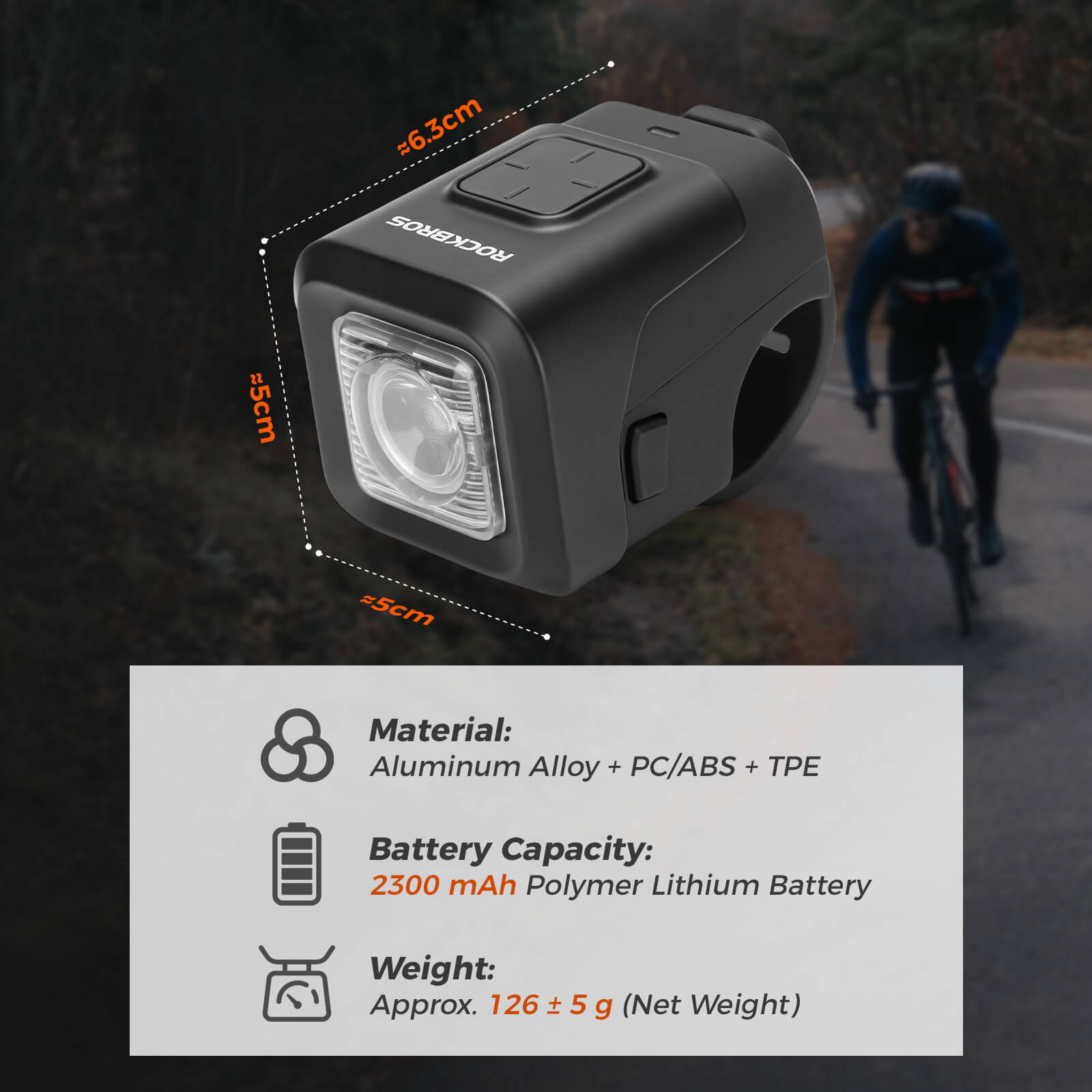 2-in-1 Bike Horn & Front Light - 450lm