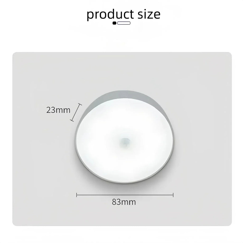 2 - Pack LED Motion Sensor Night Light – USB Rechargeable, Magnetic Auto On/Off, Warm & White - PhishStones Products