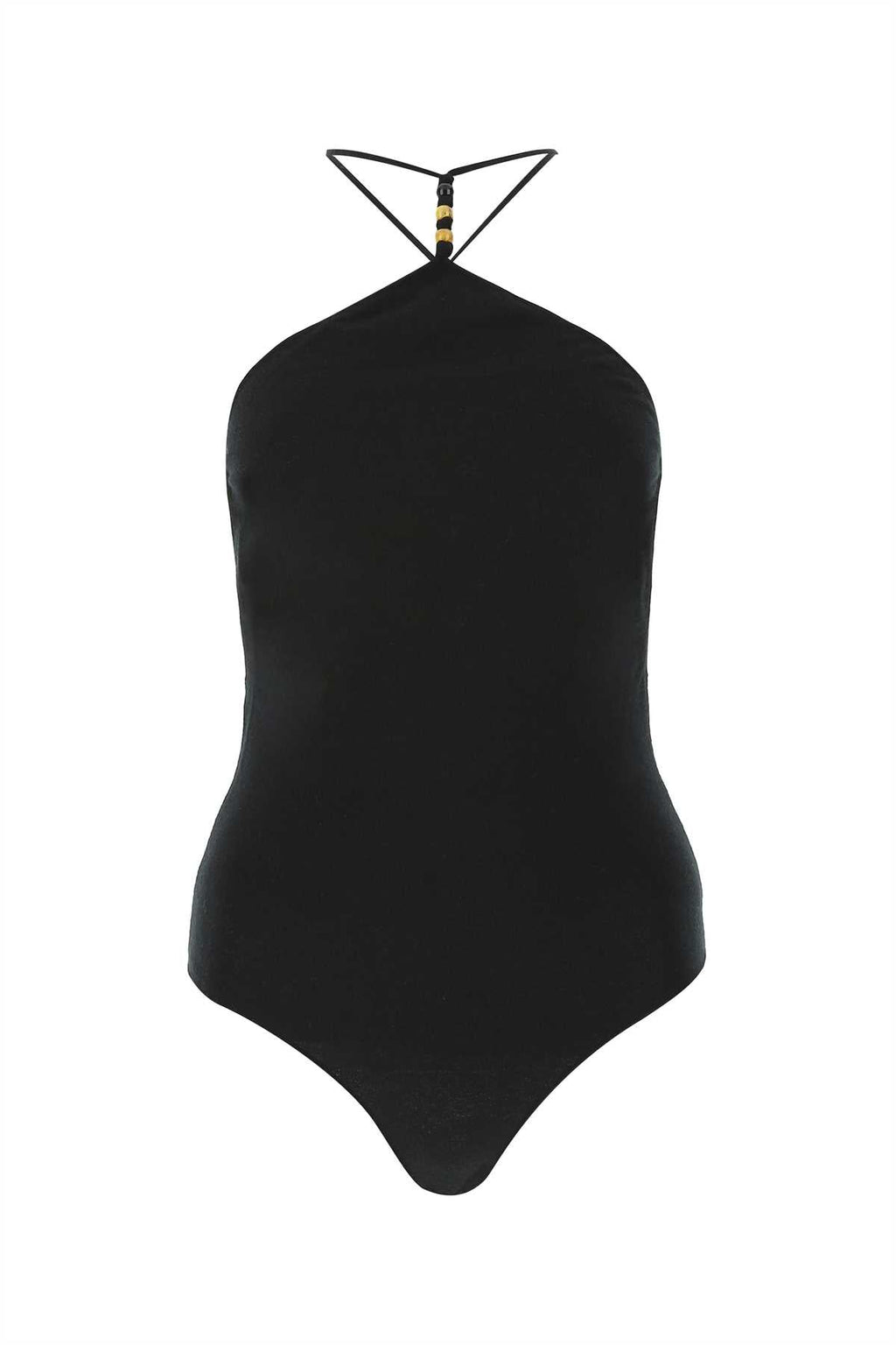 Bottega Veneta Women Black Stretch Cashmere Blend Bodysuit