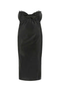 Saint Laurent Women Black Satin Dress