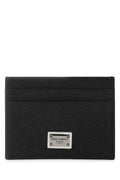 Dolce & Gabbana Men Black Leather Card Holder