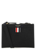 Thom Browne Women Black Leather Mini Document Holder