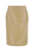 Bottega Veneta Women Beige Leather Skirt
