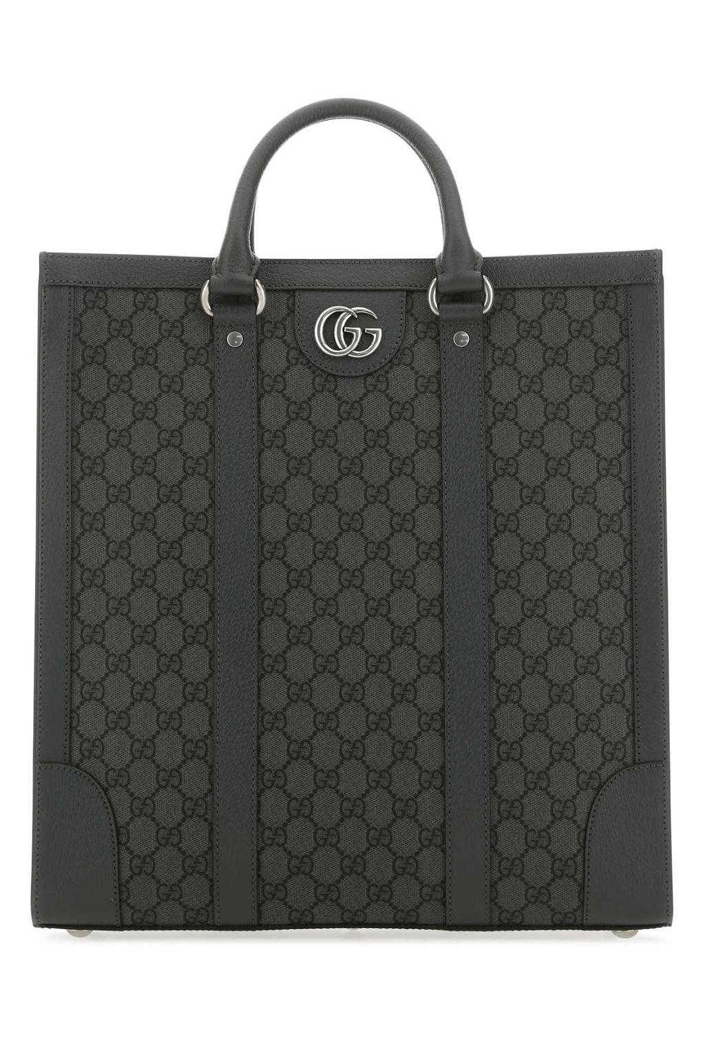 Gucci Men Gg Supreme Fabric And Leather Ophidia Shopping Bag