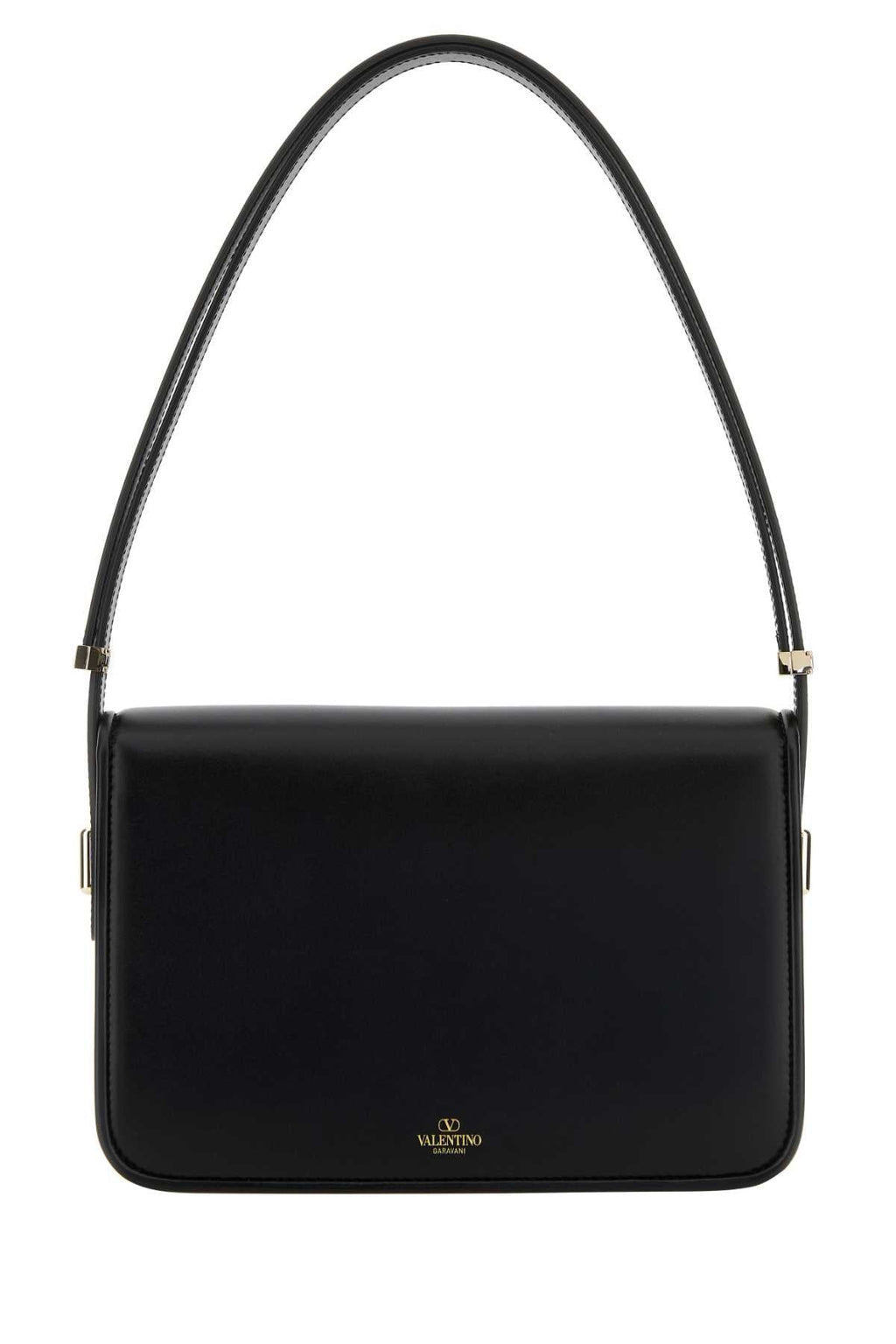 Valentino Garavani Women Black Leather Vlogo Shoulder Bag