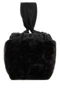 Jil Sander Women Black Shearling Clutch