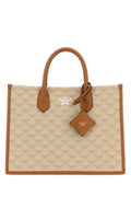Mcm Women Printed Canvas Himmel Medium Shopping Bag