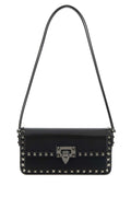 Valentino Garavani Women Black Leather Rockstud Shoulder Bag