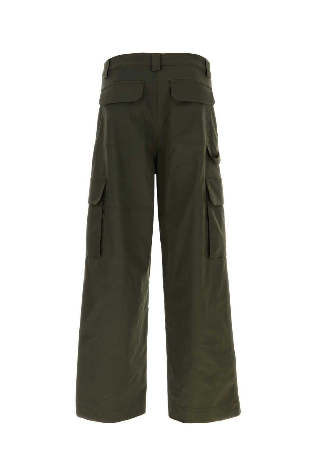 Valentino Garavani Men Olive Green Polyester Blend Cargo Pant