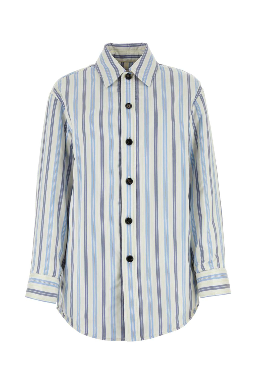 Bottega Veneta Women Embroidered Silk Oversize Padded Shirt