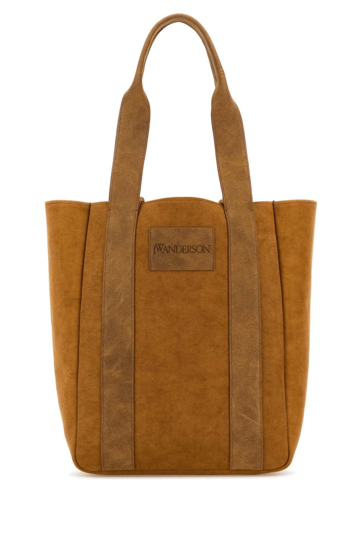 Jw Anderson Women Camel Canvas Workwear Shopping Bag