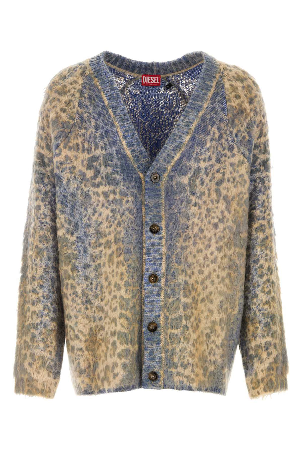 Diesel Men Printed Cotton Blend Cardigan