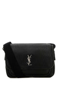 Saint Laurent Men Black Leather Small Messenger Crossbody Bag