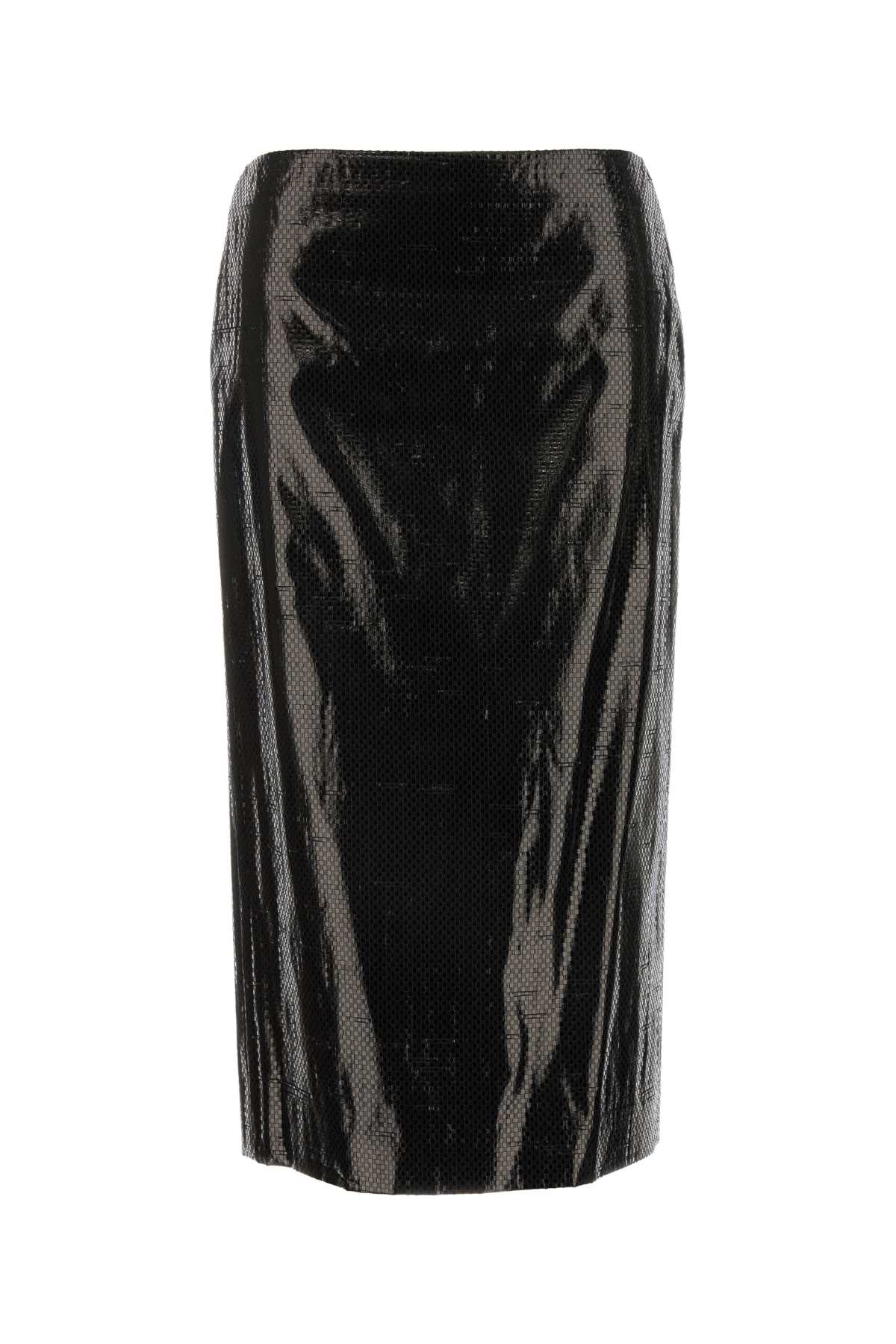 Alexander Mcqueen Women Black Canvas Skirt