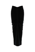 Alexander Wang Women Black Stretch Cupro Blend Skirt