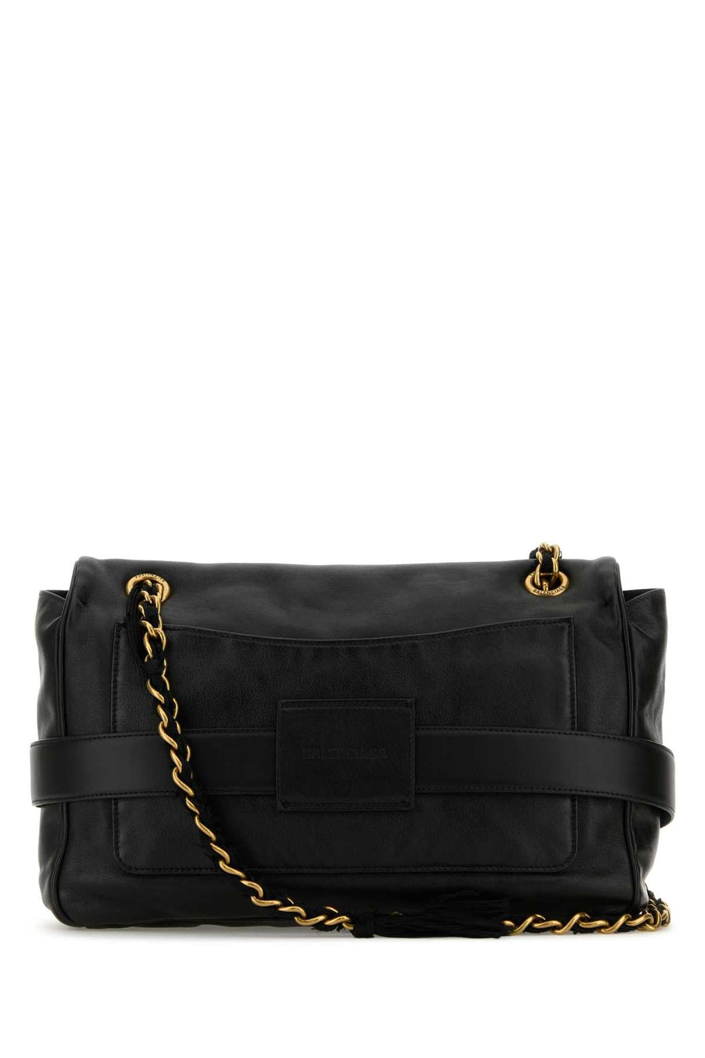 Balenciaga Women Black Leather Medium Modu Shoulder Bag