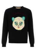 Valentino Garavani Men Black Cotton Bled Sweater