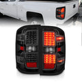 ANZO 15-19 Chevy Silverado 2500HD/3500HD (Factory Halogen Only) LED Tail Lights Black w/Clear Lens 311423