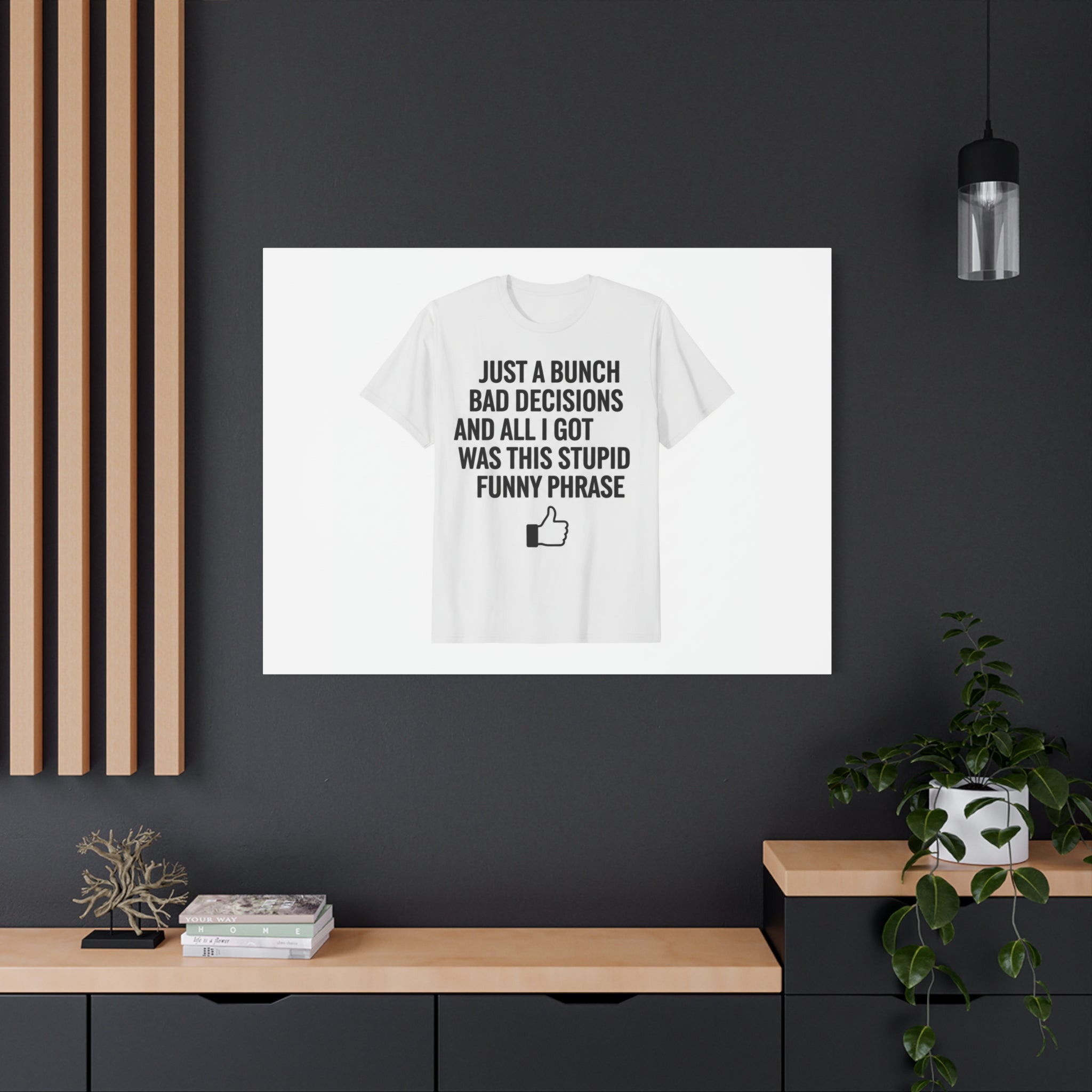 self-deprecating quote Canvas | sarcastic introvert wall art, anxiety humor